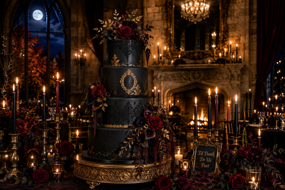 Creating a Halloween Themed Wedding Cake Featured Image