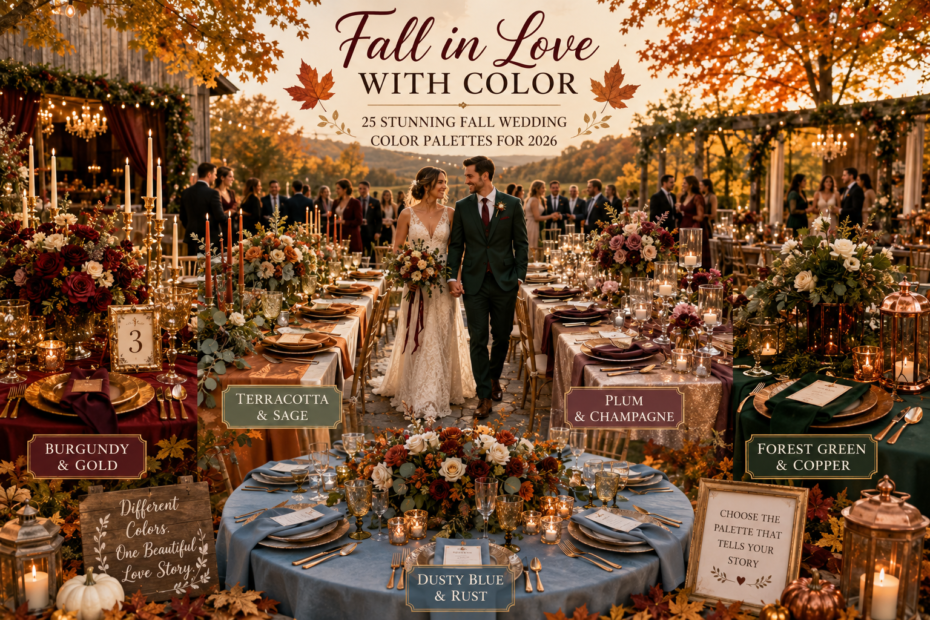 Fall Wedding Color Schemes Featured image
