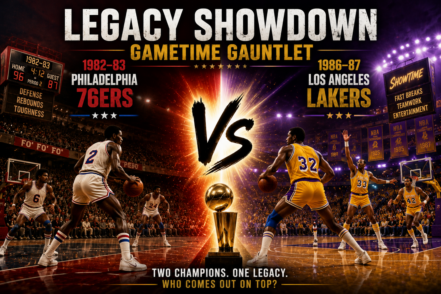1983 Sixers vs. 1987 Lakers featured image