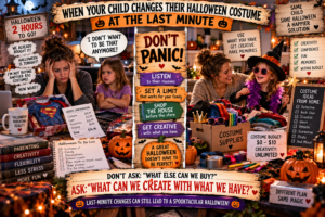 When Your Kid Changes Their Mind About Their Halloween Costume at The Last Minute Featured image