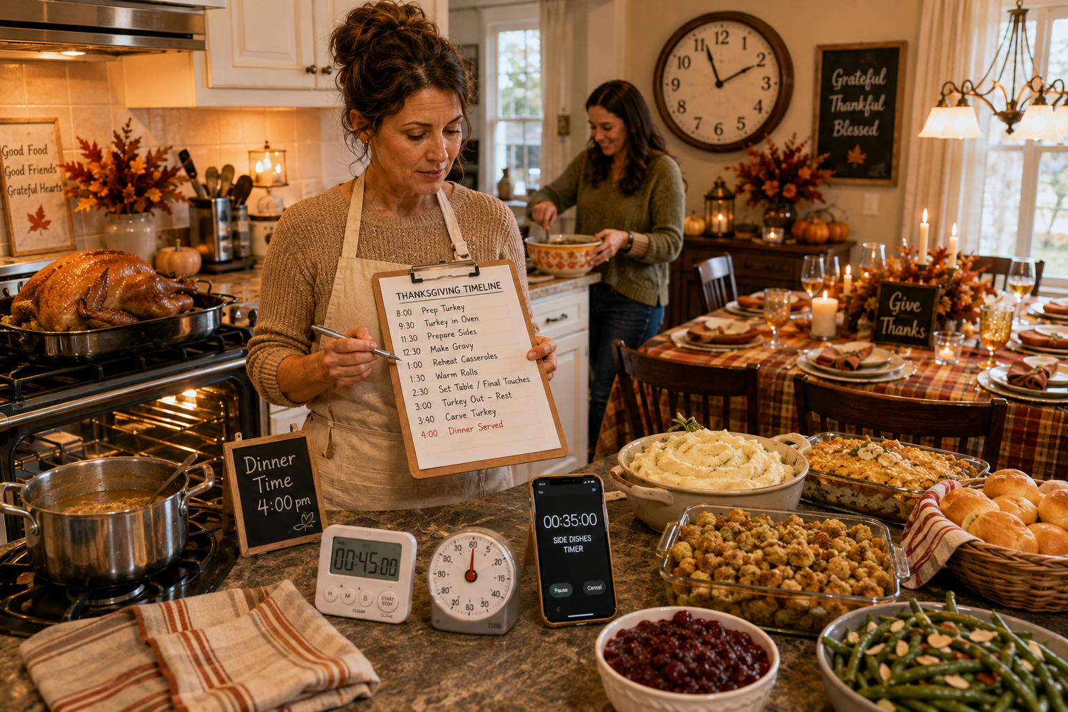 How to Keep Thanksgiving Running on Schedule thanksgiving-running-on-schedule-featured-image